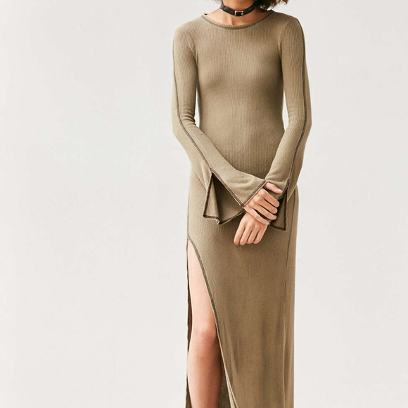 Anthropologie Dresses & Skirts - Urban Outfitters Slit Bodycon Ribbed Maxi Dress XS
